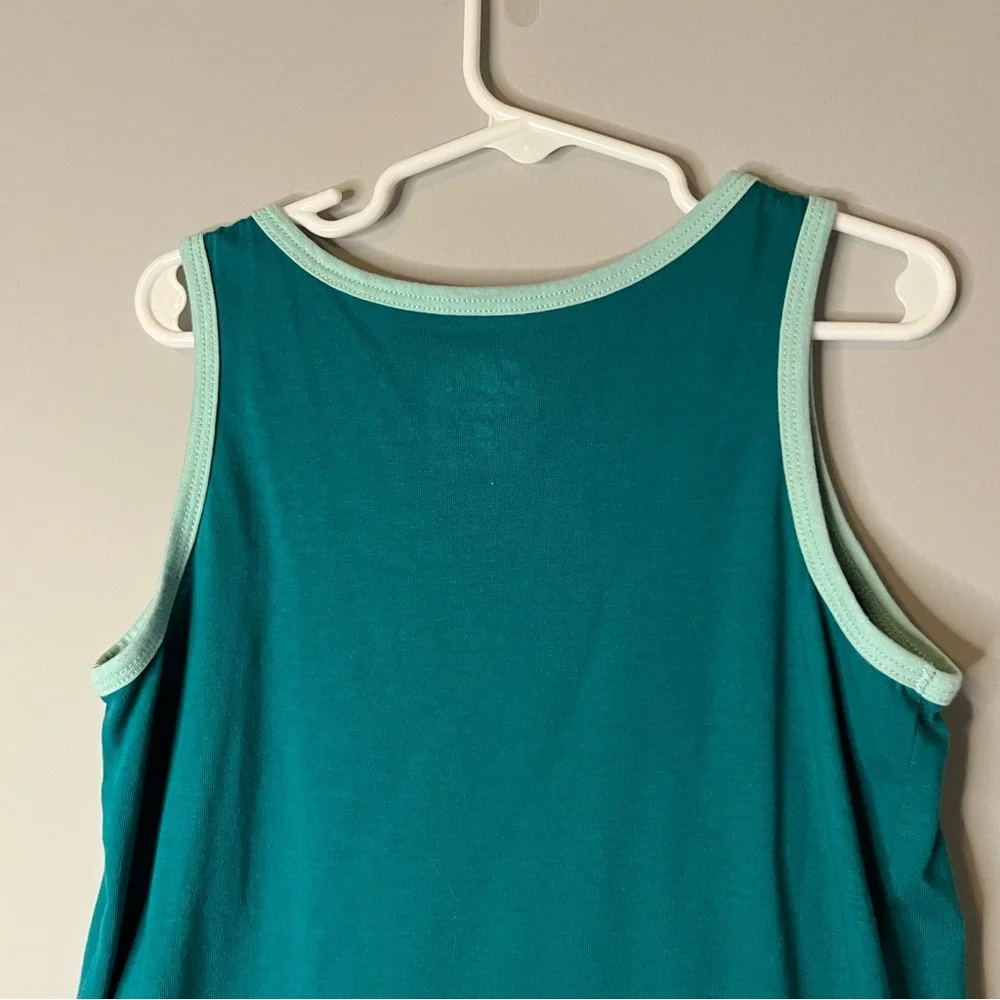 Justice Blue and White Tank Top with Graphic Design Youth Small